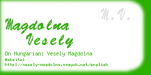 magdolna vesely business card